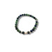  Light of Faith Bracelet - 6 mm Azure Malachite with Golden accents 