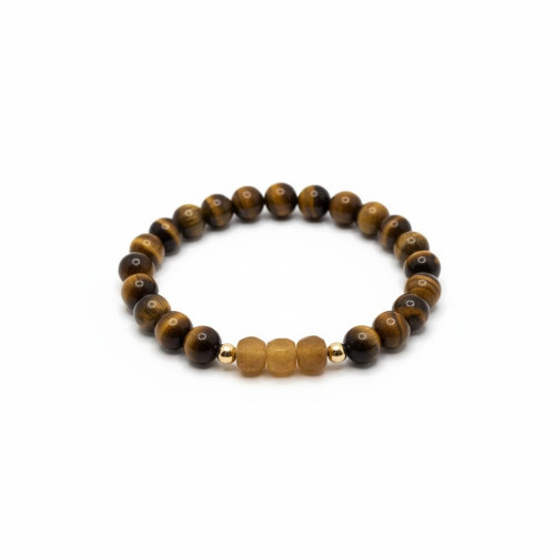 Faithful Strength Bracelet - 8 mm Tiger Eye Faithful Strength Bracelet - 8 mm Tiger Eye