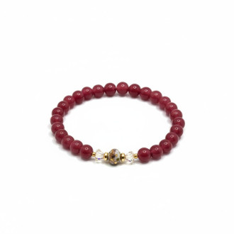 Heaven’s Bloom Bracelet 6 mm Strawberry Quartz