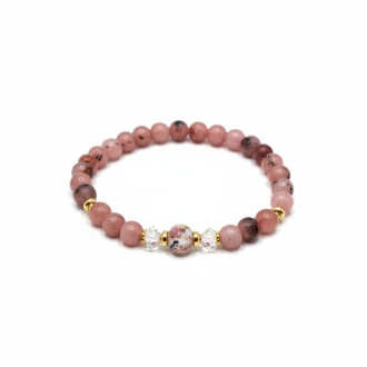Heavenly Whisper Bracelet  - 6 mm Pink Opal 