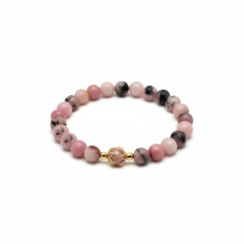 Heaven’s Embrace Bracelet - 8 mm Pink Opal Heaven’s Embrace Bracelet - 8 mm Pink Opal
