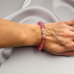 Radiant Faith Bracelet - 8 mm Strawberry Quartz with Murano-style bead Radiant Faith Bracelet - 8 mm Strawberry Quartz with Murano-style bead