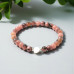 Pure Heart Bracelet - 6 mm Pink Opal with Mother of Pearl Heart Pure Heart Bracelet - 6 mm Pink Opal with Mother of Pearl Heart