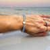 Heart of Heaven Bracelet - 6 mm Aquamarine with Mother of Pearl heart Heart of Heaven Bracelet - 6 mm Aquamarine with Mother of Pearl heart