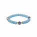 Heaven’s Flow Bracelet - 6 mm Aquamarine with Porcelain beads Heaven’s Flow Bracelet - 6 mm Aquamarine with Porcelain beads