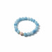 Heaven’s Light Bracelet - 8 mm Aquamarine with Murano-style bead Heaven’s Light Bracelet - 8 mm Aquamarine with Murano-style bead