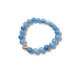 Heaven’s Light Bracelet - 8 mm Aquamarine with Murano-style bead Heaven’s Light Bracelet - 8 mm Aquamarine with Murano-style bead