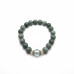 Grace Within Bracelet - 10 mm Jade with Murano-style bead Grace Within Bracelet - 10 mm Jade with Murano-style bead