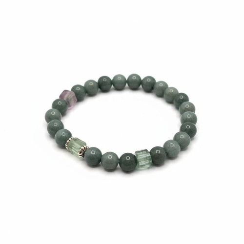 Emerald Guidance Bracelet - 8 mm Jade and Fluorite Emerald Guidance Bracelet - 8 mm Jade and Fluorite