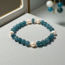 Celestial Grace Bracelet - 6 mm Faceted Agate and Pearl Celestial Grace Bracelet - 6 mm Faceted Agate and Pearl