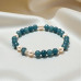 Celestial Grace Bracelet - 6 mm Faceted Agate and Pearl Celestial Grace Bracelet - 6 mm Faceted Agate and Pearl