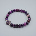 Blessed Serenity Bracelet - 8 mm Purple Lace Agate with Amethyst 4-leaf Clover charm Blessed Serenity Bracelet - 8 mm Purple Lace Agate with Amethyst 4-leaf Clover charm