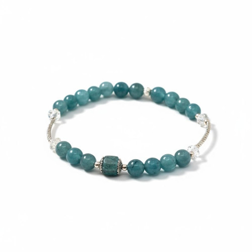 Heaven’s Horizon Bracelet - 6 mm Faceted Agate Heaven’s Horizon Bracelet - 6 mm Faceted Agate