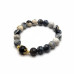 Faith in Contrast Bracelet - 10 mm Black and White Spotted Agate Faith in Contrast Bracelet - 10 mm Black and White Spotted Agate