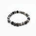 Steadfast Spirit Bracelet - 8 mm Black and White Spotted Agate Steadfast Spirit Bracelet - 8 mm Black and White Spotted Agate