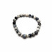 Steadfast Spirit Bracelet - 8 mm Black and White Spotted Agate Steadfast Spirit Bracelet - 8 mm Black and White Spotted Agate