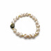 Golden Faith Bracelet - 8 mm Beige and White Spotted Agate and Pyrite Golden Faith Bracelet - 8 mm Beige and White Spotted Agate and Pyrite