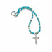Waves of Faith Necklace - 8 mm Turquoise necklace with Stainless Steel Cross charm. Waves of Faith Necklace - 8 mm Turquoise necklace with Stainless Steel Cross charm.