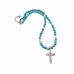 Waves of Faith Necklace - 8 mm Turquoise necklace with Stainless Steel Cross charm. Waves of Faith Necklace - 8 mm Turquoise necklace with Stainless Steel Cross charm.