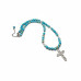 Waves of Faith Necklace - 8 mm Turquoise necklace with Stainless Steel Cross charm. Waves of Faith Necklace - 8 mm Turquoise necklace with Stainless Steel Cross charm.