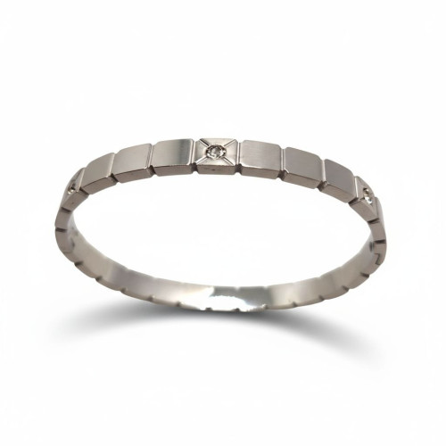 Aurora Spark Bangle - Silver-tone Stainless Steel Aurora Spark Bangle - Silver-tone Stainless Steel