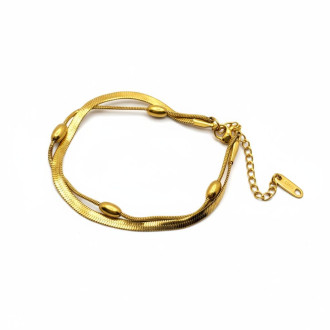 Golden Mirage Bracelet - Gold Stainless Steel Double layered chain Golden Mirage Bracelet - Gold Stainless Steel Double layered chain