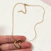 Gold Stainless Steel Heart Pendant Necklace