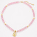 Handmade Pink Quartz & Pearl Icon Necklace – 17" + 2" Extender Handmade Pink Quartz & Pearl Icon Necklace – 17" + 2" Extender