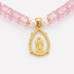 Handmade Pink Quartz & Pearl Icon Necklace – 17" + 2" Extender Handmade Pink Quartz & Pearl Icon Necklace – 17" + 2" Extender