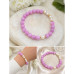 Kunzite 8 mm & Faceted Faux Pearl Bracelet