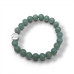 8 mm Jade Bracelet with Stainless Steel Tree of Life Charm 8 mm Jade Bracelet with Stainless Steel Tree of Life Charm