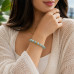 Jade Bracelet with Gold Stainless Steel Spacer Jade Bracelet with Gold Stainless Steel Spacer