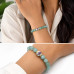 8 mm Jade Bracelet with Hand-Painted Porcelain Bead 8 mm Jade Bracelet with Hand-Painted Porcelain Bead
