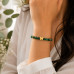8 mm Faceted Green Agate Bracelet with Gold Stainless Steel Butterfly Charm 8 mm Faceted Green Agate Bracelet with Gold Stainless Steel Butterfly Charm