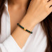 6 mm Green Tiger's Eye Bracelet with Gold Heart 6 mm Green Tiger's Eye Bracelet with Gold Heart
