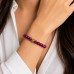 8 mm Pink Tiger's Eye Bracelet with Gold Stainless Steel Accent