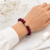 10 mm Pink Tiger's Eye Bracelet with Faceted Murano Glass Accent