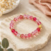 8 mm Pink Tourmaline Bracelet with Gold Accents