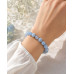 10 mm Aquamarine Bracelet with Czech Crystal Accents 10 mm Aquamarine Bracelet with Czech Crystal Accents