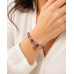 8 mm Ametrine Bracelet with Gold Stainless Steel Flower Charm 8 mm Ametrine Bracelet with Gold Stainless Steel Flower Charm