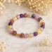 8 mm Ametrine Bracelet with Gold Stainless Steel Infinity Bead