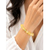 10 mm Yellow Calcite Bracelet with Gold Stainless Steel Heart Accent 10 mm Yellow Calcite Bracelet with Gold Stainless Steel Heart Accent