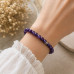 8 mm Amethyst Bracelet with Stainless Steel Spacer 8 mm Amethyst Bracelet with Stainless Steel Spacer