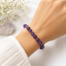 8 mm Amethyst Bracelet with Gold Stainless Steel Spacers 8 mm Amethyst Bracelet with Gold Stainless Steel Spacers