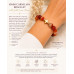 10 mm Carnelian Bracelet with Gold Stainless Steel Cross Charm