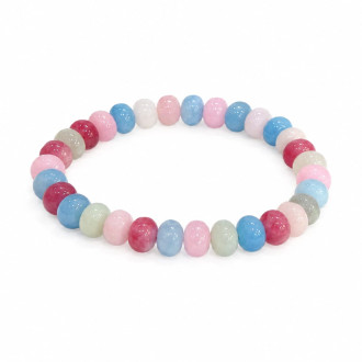 8 mm Oval Mixed Quartz Bracelet 8 mm Oval Mixed Quartz Bracelet