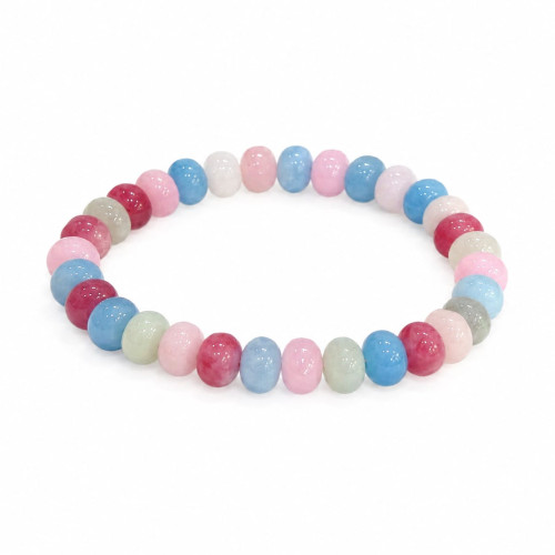 8 mm Oval Mixed Quartz Bracelet 8 mm Oval Mixed Quartz Bracelet