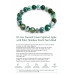 10 mm Faceted Green Spotted Agate Bracelet with Silver Stainless Steel Charm Bead
