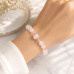8 mm Rose Quartz Bracelet with Czech Crystals