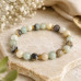 8 mm Faceted Amazonite Bracelet with Gold Stainless Steel Spacers